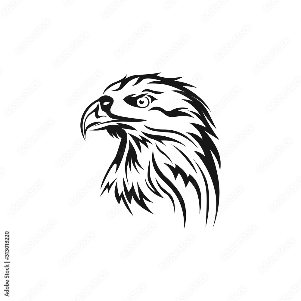Eagle vector silhouette,tribal abstract illustration Eagle vector silhouette,tribal abstract illustration