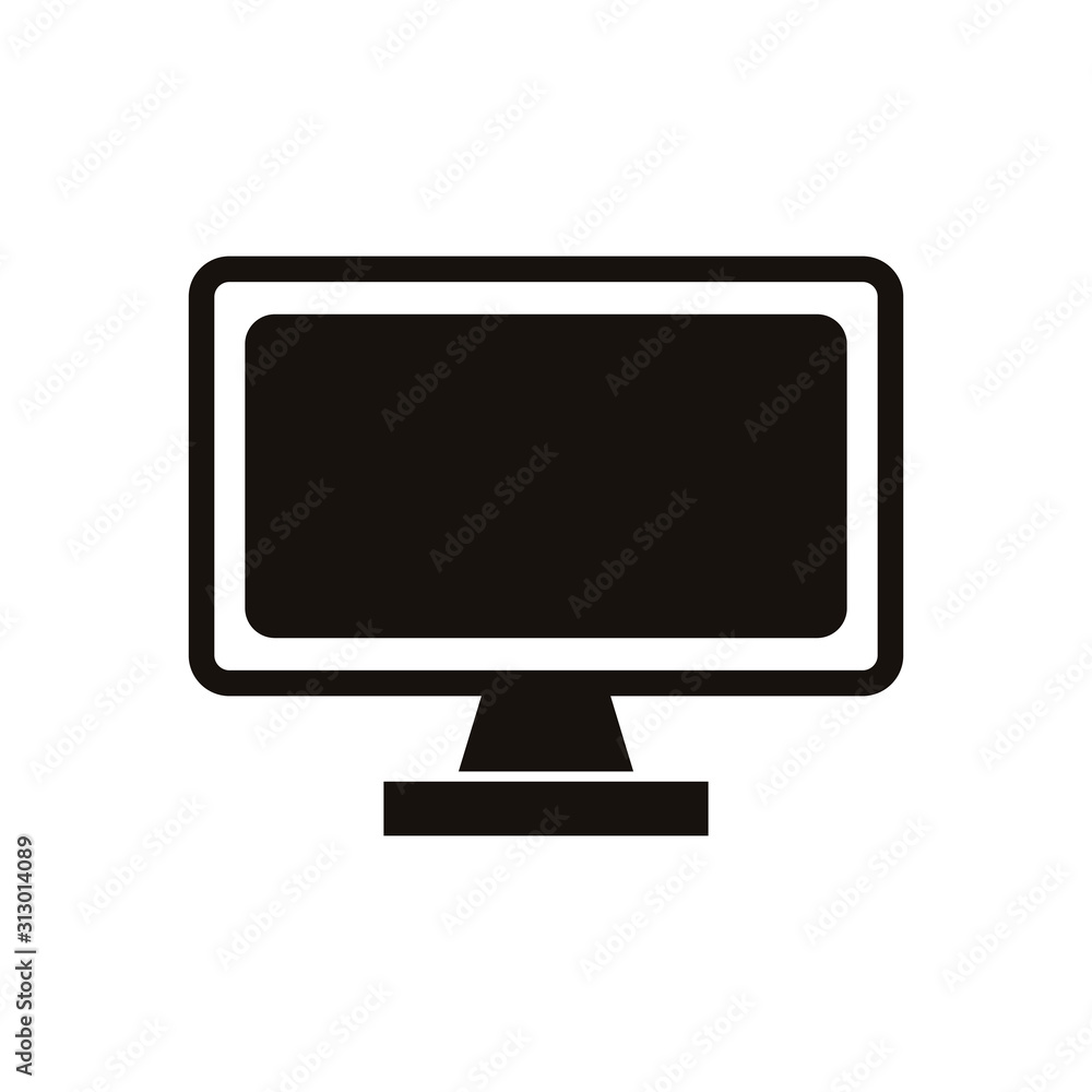desktop computer device isolated icon desktop computer device isolated icon