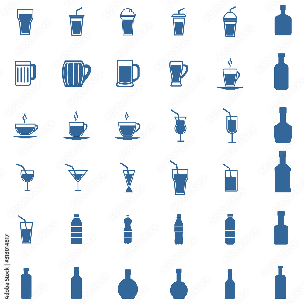 drink cup and wine bottle icon vector design symbol drink cup and wine bottle icon vector design symbol
