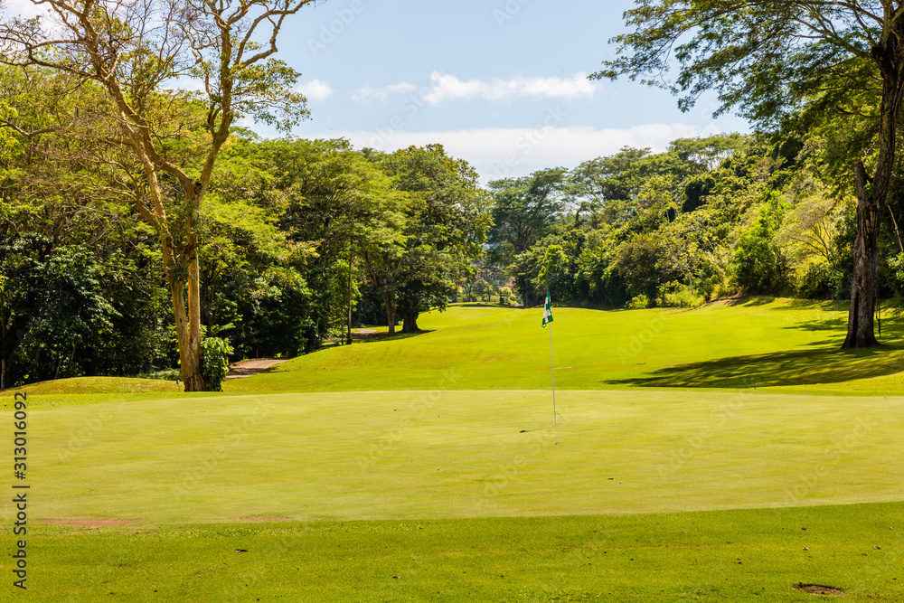 Landscape at the golf course. Tropical zone Landscape at the golf course. Tropical zone