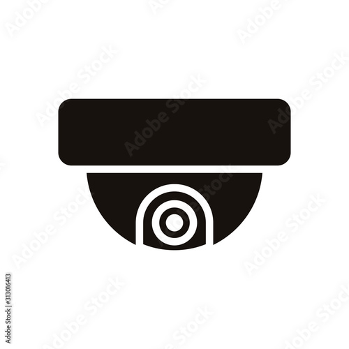 cctv video camera device isolated icon