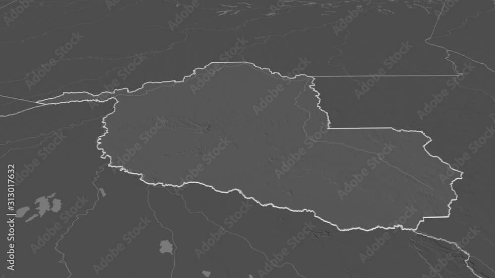 Rondônia, state with its capital, zoomed and extruded on the bilevel map of Brazil in the conformal Stereographic projection. Animation 3D Rondônia, state with its capital, zoomed and extruded on the bilevel map of Brazil in the conformal Stereographic projection. Animation 3D