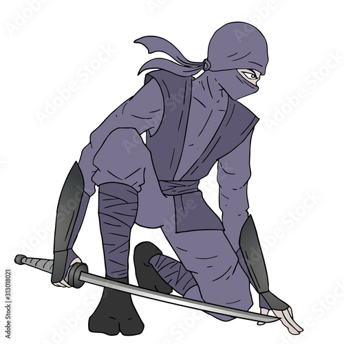 danger ninja illustration