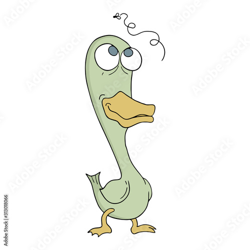 Funny duck illustration