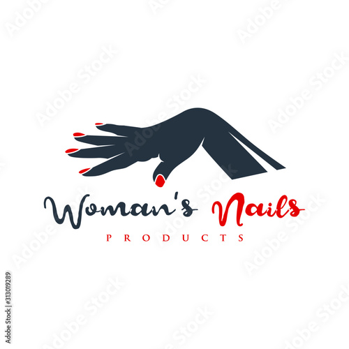 Beauty nail hand logo