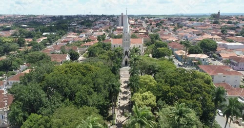 Aerial view of the Mococa city, São Paulo / Brazil. 4K. photo