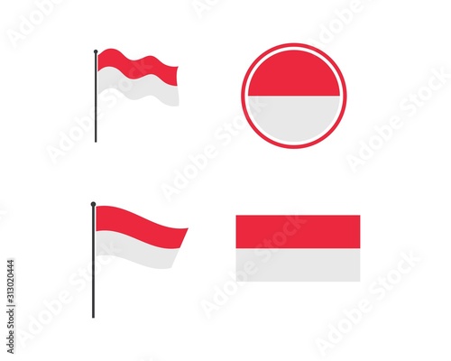 indonesian flag vector icon illustration Free Download indonesian flag vector icon illustration - GFXLoad