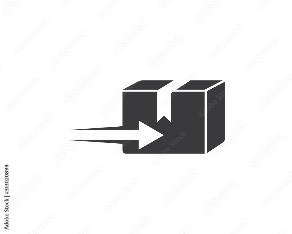 delivery box vector icon illustration