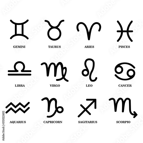 zodiac sign icon vector design symbol photo
