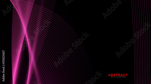 abstarct geometric background. Glowing line wave on dark. New texture for your design.