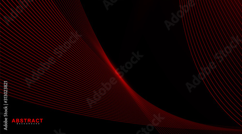 abstarct geometric background. Glowing line wave on dark. New texture for your design.