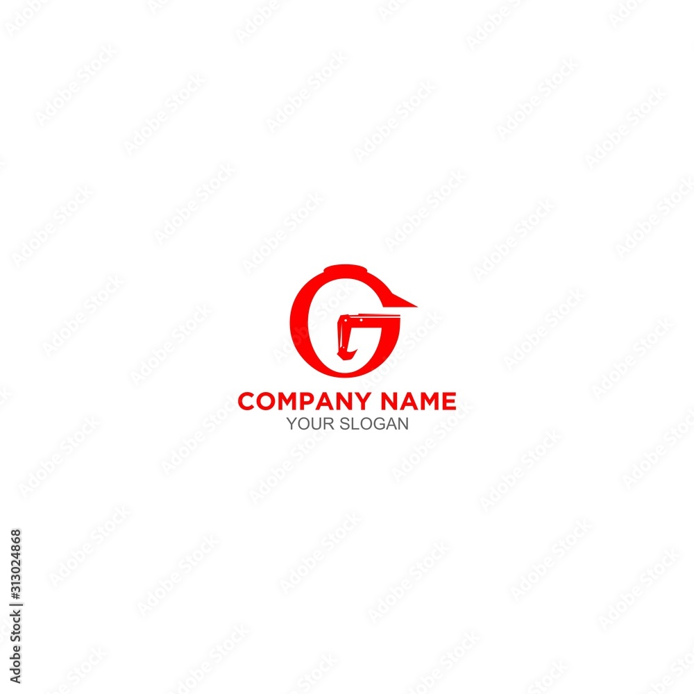 G Excavation and Engineering Logo Design Vector G Excavation and Engineering Logo Design Vector