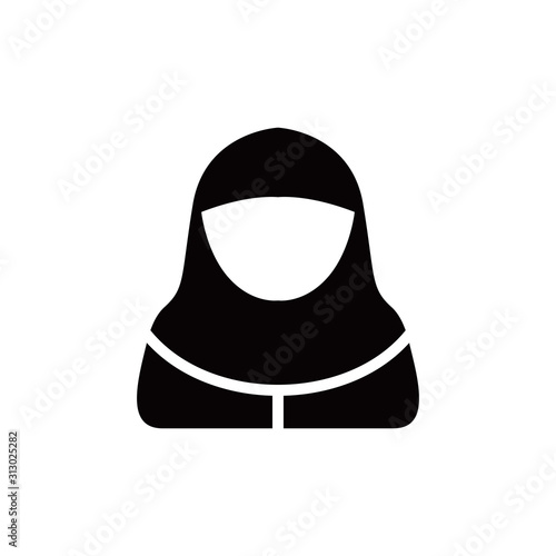 Hijab woman icon. Islamic Women Muslim Hijab
