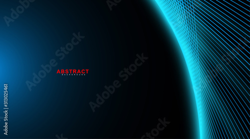 abstarct geometric background. Glowing line wave on dark. New texture for your design.