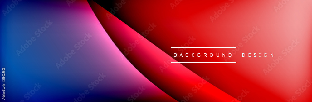 Flowing waves with 3d shadow effects and fluid gradients. Dynamic trendy abstract background. Vector Illustration Flowing waves with 3d shadow effects and fluid gradients. Dynamic trendy abstract background. Vector Illustration