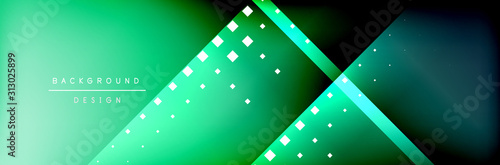 Abstract background - squares and lines composition created with lights and shadows. Technology or business digital template