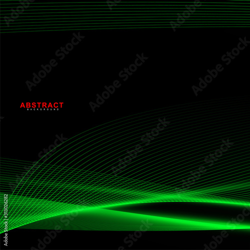 abstarct geometric background. Glowing line wave on dark. New texture for your design.