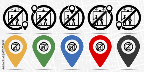 elevator, people in the elevator icon in location set. Simple glyph, flat illustration element of universal theme icons