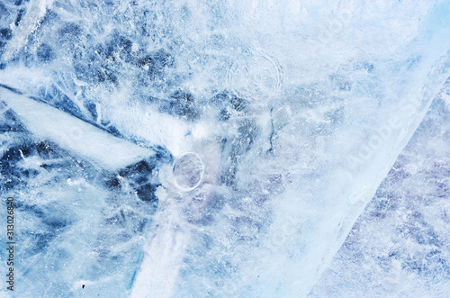Ice background. The frozen ...