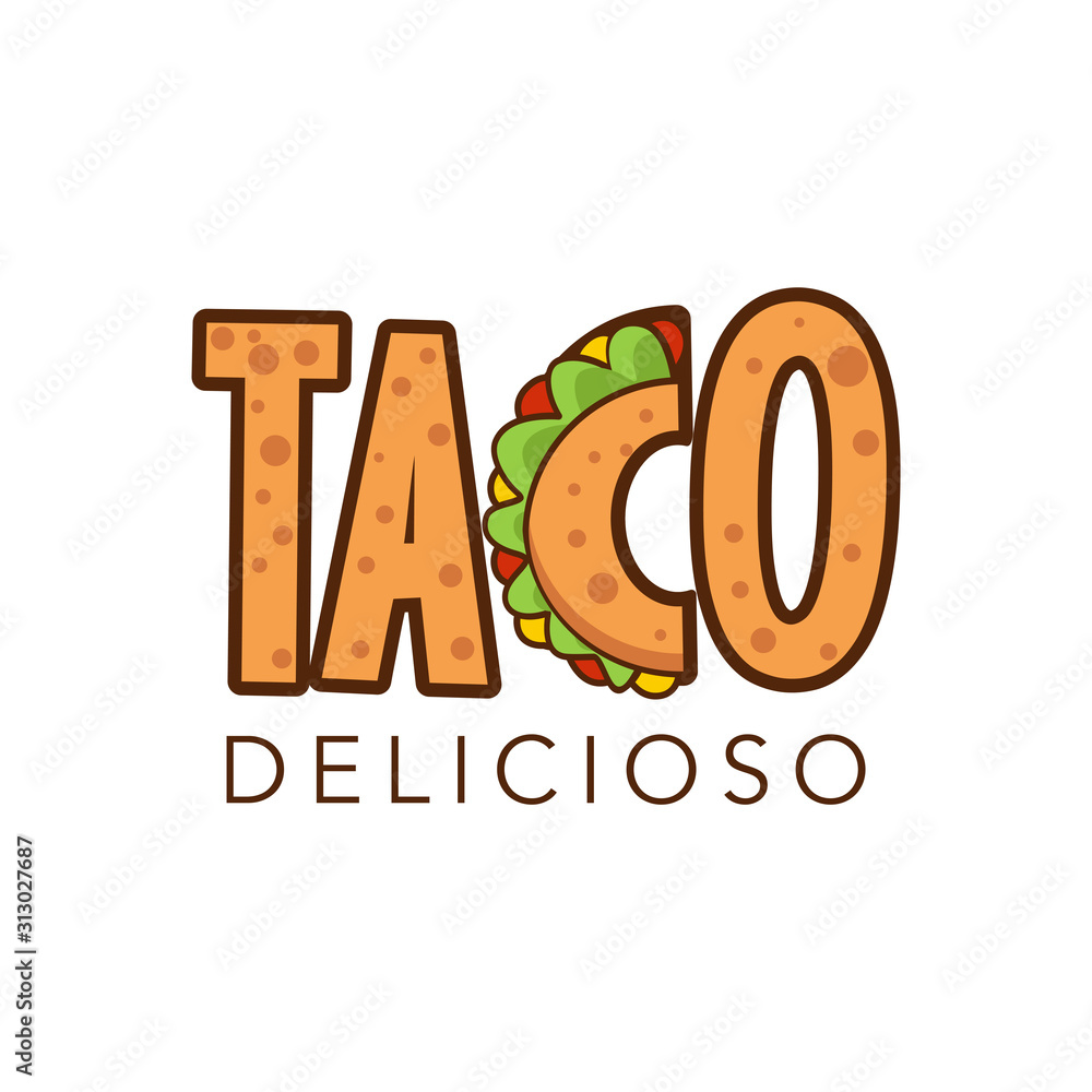 Taco logo template vector illustration Vector Taco logo template vector illustration Vector