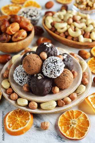 Candies from dried fruits and nuts