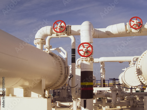 Heat exchangers in a refinery photo