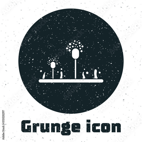 Grunge Mold icon isolated on white background. Vector Illustration