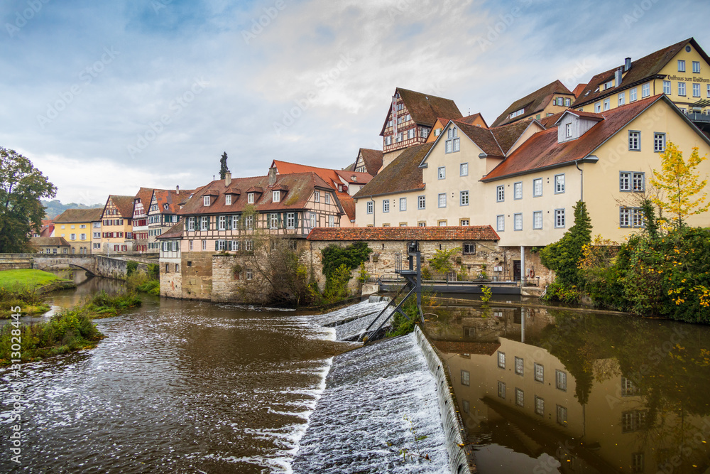 Fototapeta premium Cityscape of Schwaebisch Hall Germany