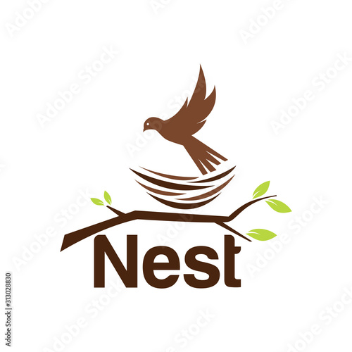 Nest Logo Design Vector for Icon and factory Logo
