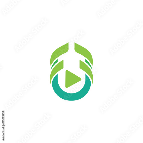 initial letter  fu or uf logo vector design