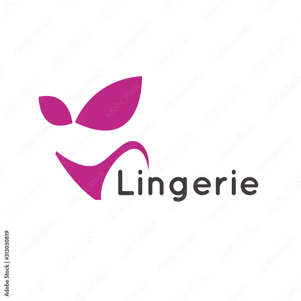Vetor do Stock: Lingerie lady bra Logo Vector Illustration Template