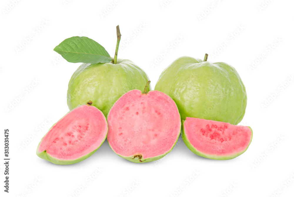 Guava isolated on white background.