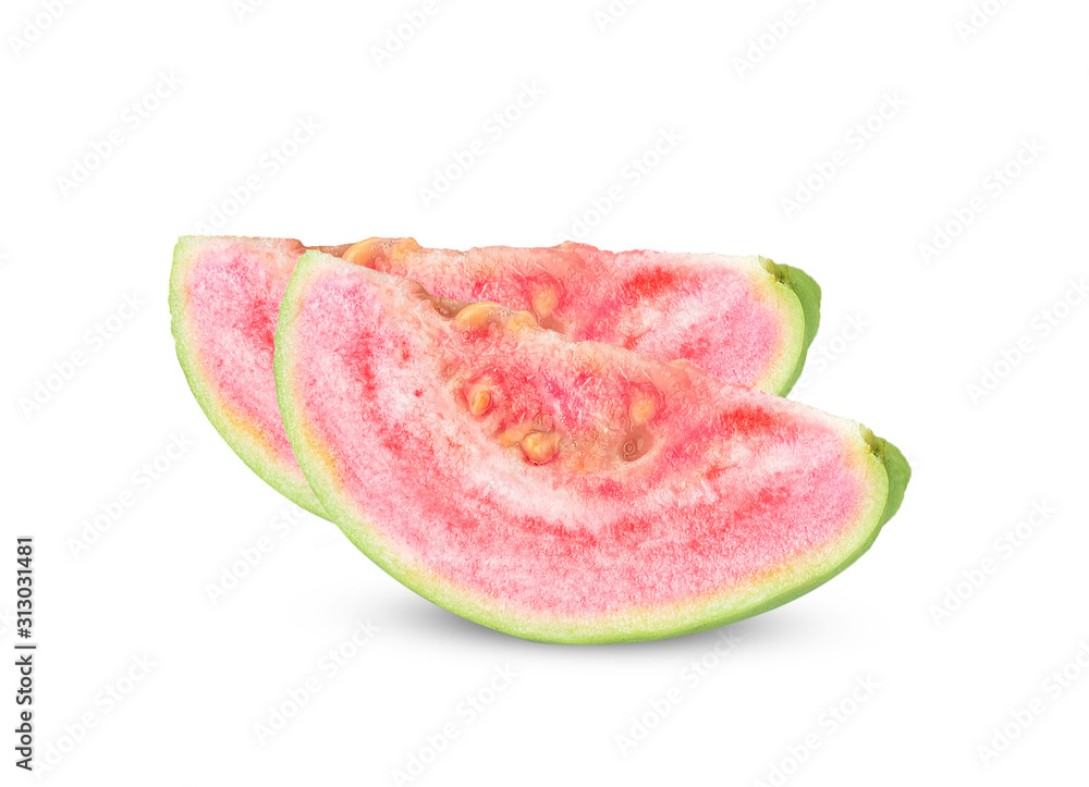 Guava isolated on white background. Guava isolated on white background.