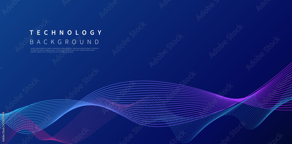 Abstract technology blue background. Lines wave. Vector illustration Abstract technology blue background. Lines wave. Vector illustration
