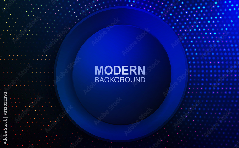 Dark blue background with a round frame and shiny mosaic Dark blue background with a round frame and shiny mosaic