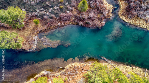 Aerial View from Deschutes River Trail in Bend, Oregon