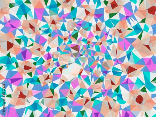 color geometric block pattern background polygonal style  LED light color dot   line art   paint like illustration background of spiral fractal triangle   geometric modern
