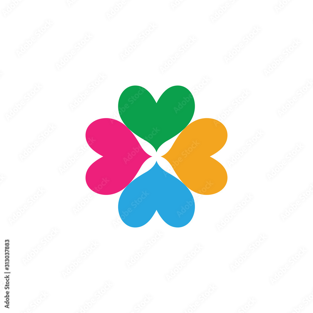 Green Clover Leaf icon Template Design Green Clover Leaf icon Template Design