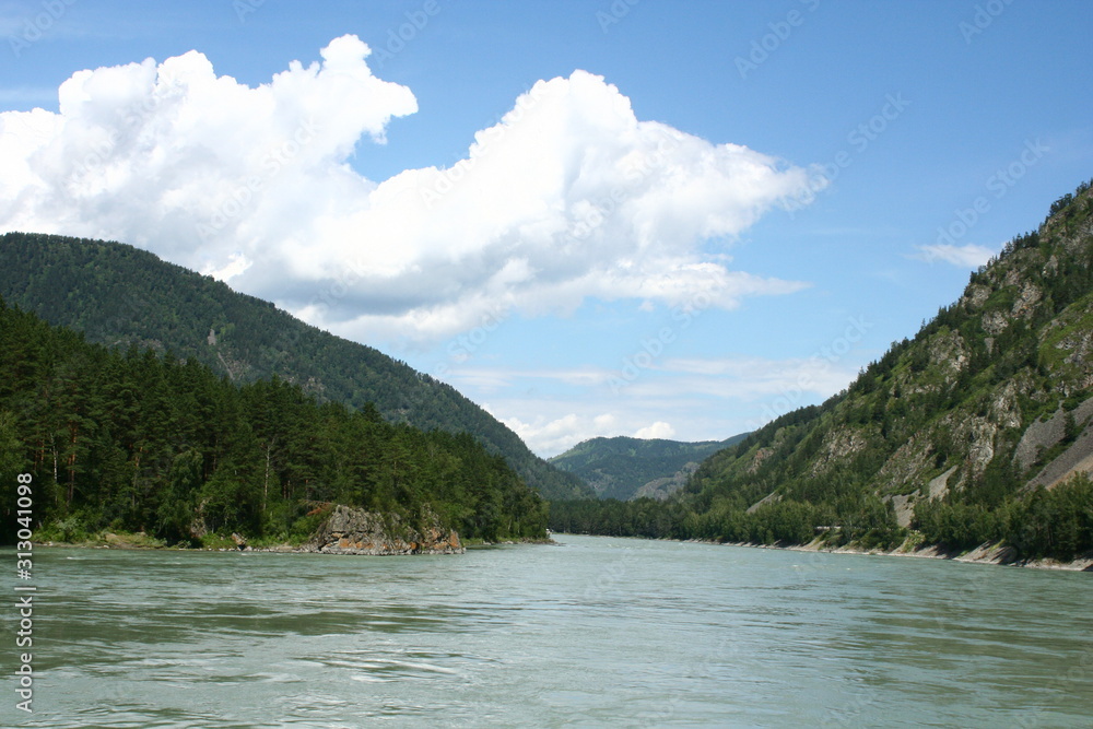 Mountain river Katun