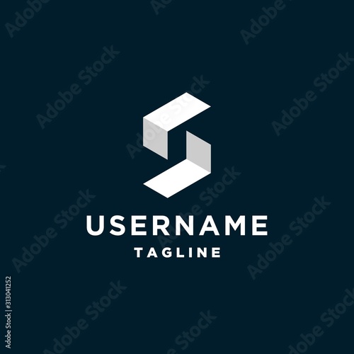 letter S logo design inspiration . cube letter s logo design perspective box s logo