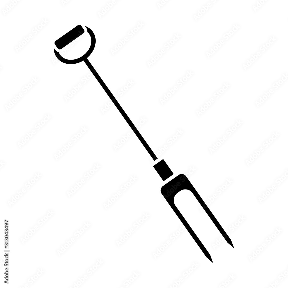 Fototapeta premium Fork garden icon vector in simple design