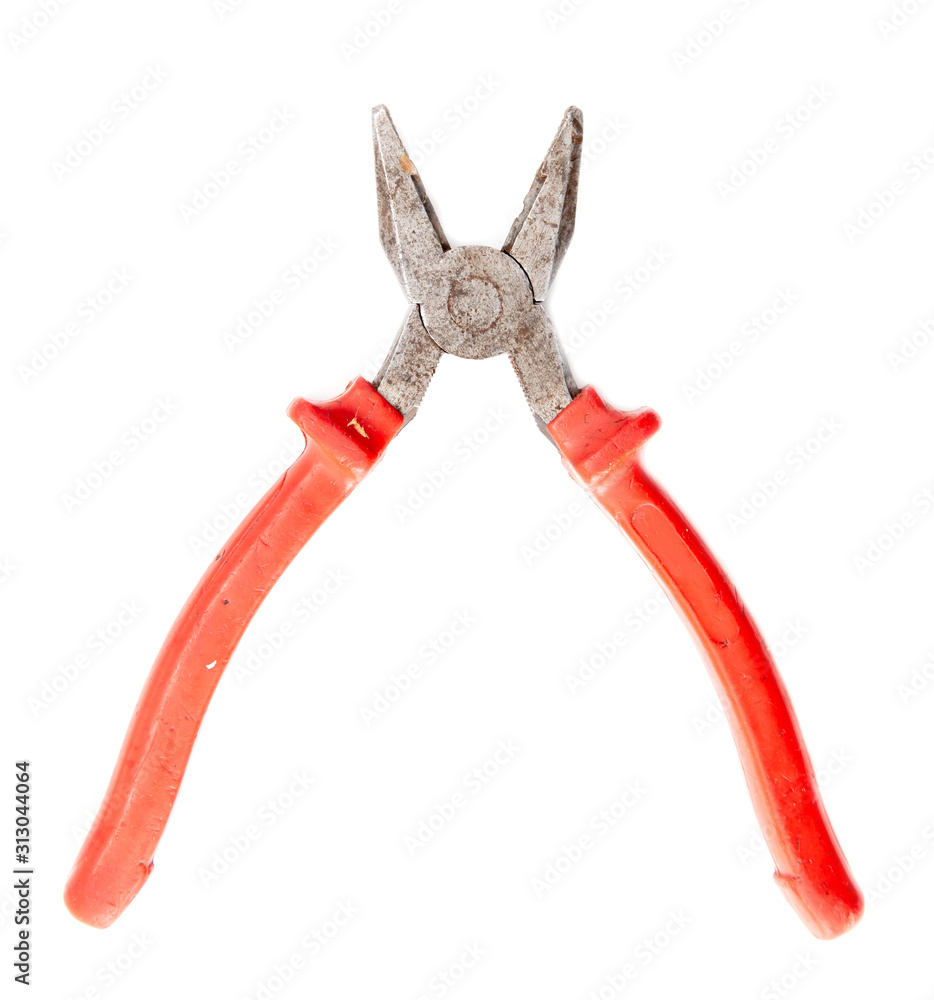 Pliers isolated on a black background Pliers isolated on a black background