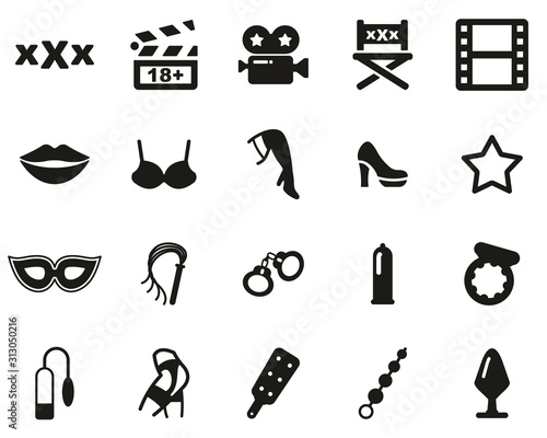 Adult Movie Icons Black & White Set Big