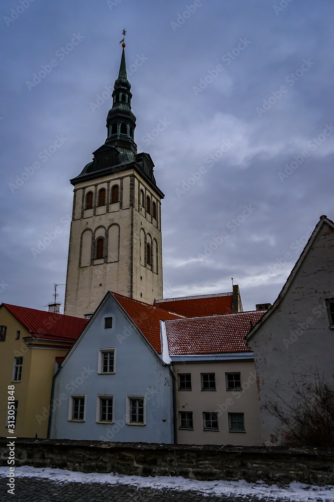 Roofs on old city Tallinn Estonia