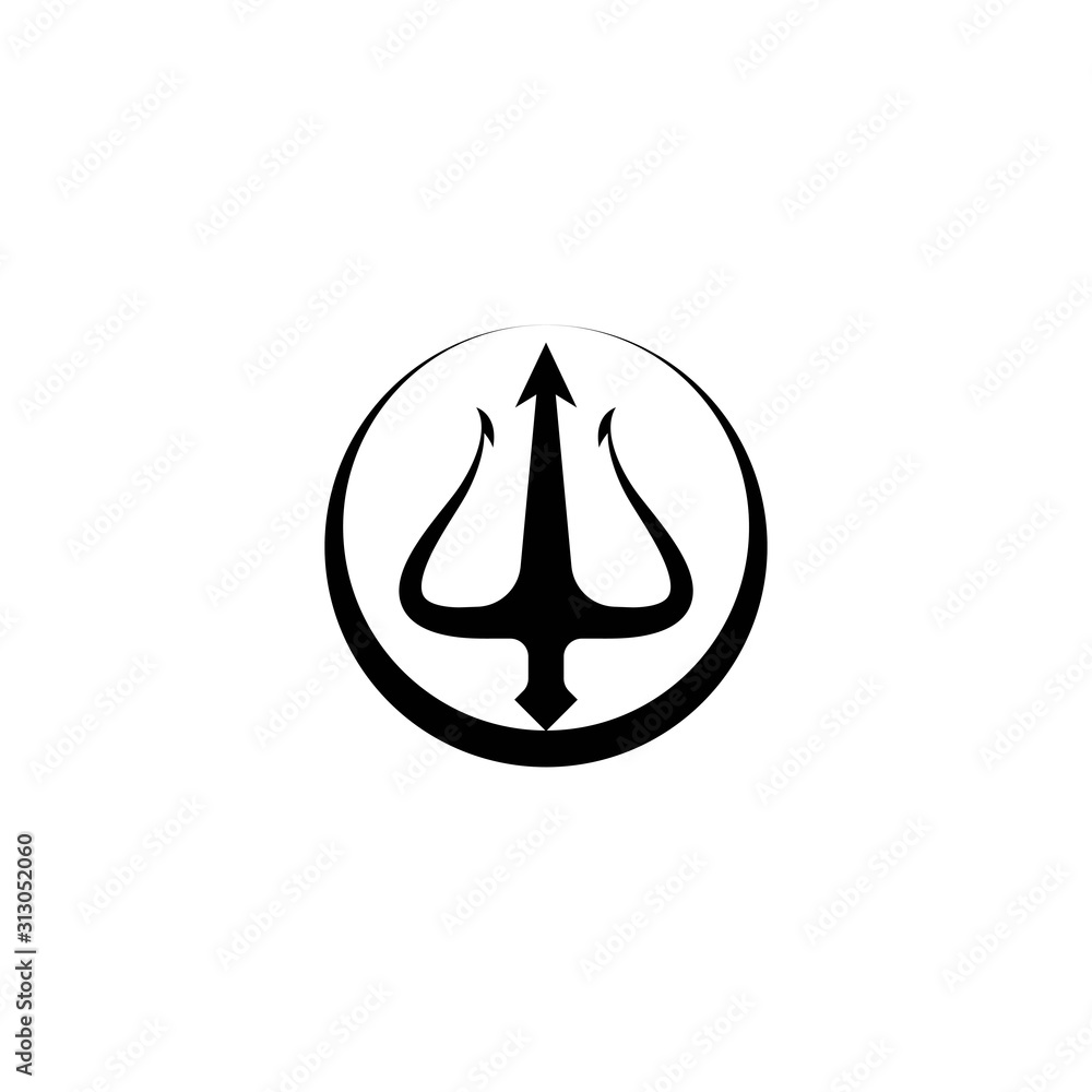 Fototapeta premium Tident icon Vector Illustration design Logo