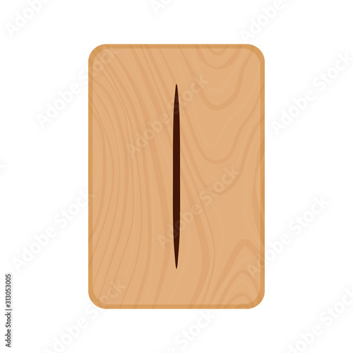Futhark, Scandinavian Runes burned on wooden planks isolated vector stock illustration on transparent background