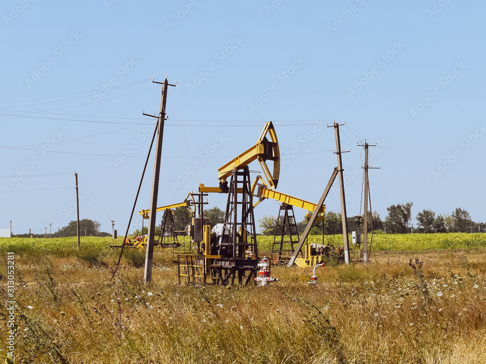 Pumping unit as the oil pump installed on a well Pumping unit as the oil pump installed on a well