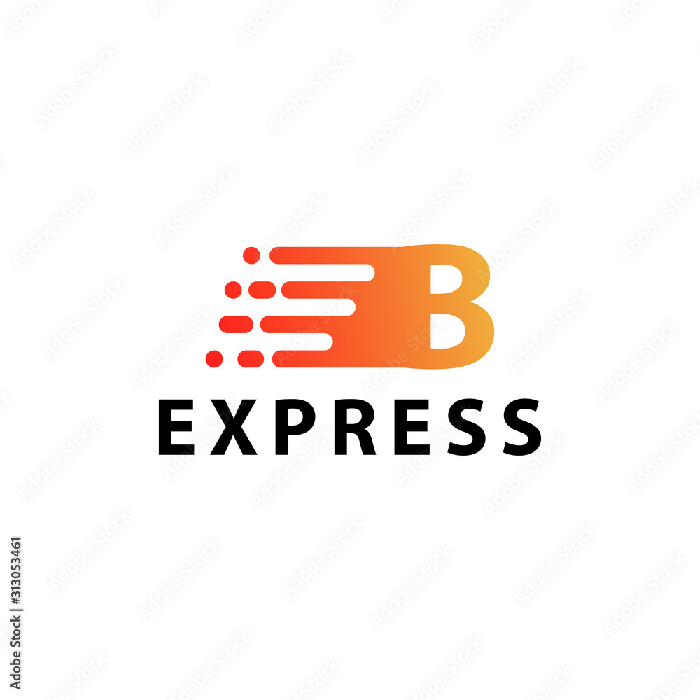 Obraz premium express logo template design vector icon illustration