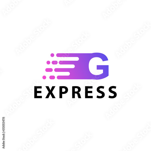express logo template design vector icon illustration