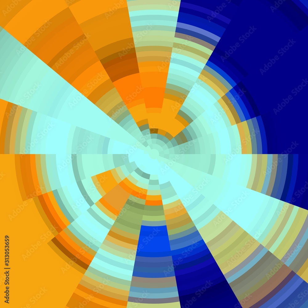 Gold blue abstract background with circles Gold blue abstract background with circles
